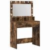 vidaXL Schminktisch Ger&auml;ucherte Eiche 75,5 x 41 x 135 cm Holzwerkstoff