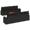 vidaXL Gartensofa-set mit Speicher 9 pcs Schwarz Poly-Rattan