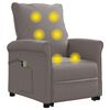 vidaXL Massagesessel mit Aufstehhilfe Taupe Stoff