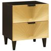 vidaXL Nachttisch Schwarz und Gold 40 x 33 x 46 cm Holzwerkstoff