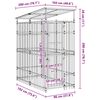 vidaXL Outdoor-Hundezwinger mit Dach Stahl 1,84 m&sup2;