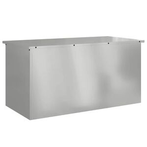 vidaXL Au&szlig;enlagerbox Silber 100 x 50,5 x 50 cm Stahl