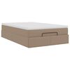 vidaXL Ottoman-Bett mit Matratze Cappuccino-Braun 120x190cm Kunstleder