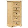 vidaXL Nachttisch Corona 53x39x103 cm Massivholz Kiefer