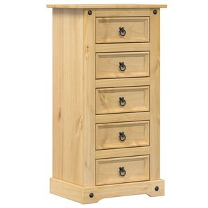 vidaXL Nachttisch Corona 53x39x103 cm Massivholz Kiefer