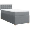 vidaXL Boxspringbett mit Matratze Hellgrau 100x200 cm Stoff