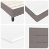 vidaXL Boxspringbett mit Matratze mit LED Taupe 180 x 200 cm Stoff