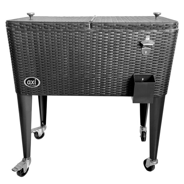 AXI K&uuml;hlwagen Retro Rattan-Optik 76 L Schwarz