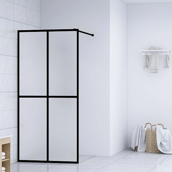 vidaXL Duschwand für Walk-in Dusche Mattes Sicherheitsglas 90x195 cm