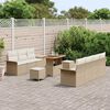 vidaXL Garten-Sofa-Set 10 pcs Beige Poly-Rattan