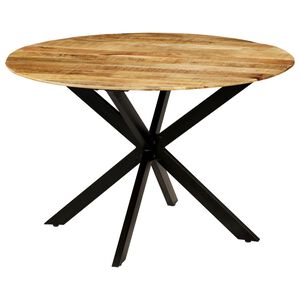 vidaXL Esstisch Raues Massives Mangoholz und Stahl 120x77 cm