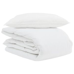 vidaXL Sommerdecke mit Kissen 2 pcs Wei&szlig; Daunenfeder