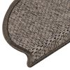 vidaXL Stufenmatten Selbstklebend Sisal-Optik 30 Stk. 65x21x4cm Grau-Beige