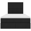 vidaXL Bett mit Stauraum und LED Schwarz 120 x 200 cm Polyester