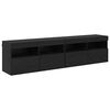 vidaXL TV-Wandregale 2 pcs Schwarz Eichen-Optik 80 x 30 x 40 cm