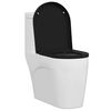 vidaXL Toilettensitz Schwarz 48 x 36,5 x 4,5 cm Polypropylen