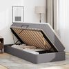 vidaXL Aufbewahrungsbett mit Matratze Grau 100 x 200 cm Kunstleder