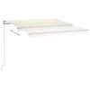 vidaXL Markise Manuell Einziehbar mit LED 450x350 cm Creme