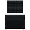 vidaXL Boxspringbett mit Matratze Schwarz 90x200 cm Stoff
