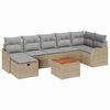 vidaXL Gartensofa-set 8 stk. Beige Poly-Rattan