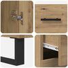 vidaXL Highboard mit Schubladen 2 pcs Artisan-Eiche 69,5 x 34 x 180 cm