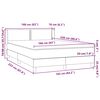 vidaXL Boxspringbett mit Matratze Schwarz 160x220 cm Samt