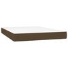 vidaXL Boxspringbett mit Matratze & LED Dunkelbraun 140x200 cm Stoff