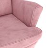 vidaXL Ohrensessel mit Hocker Rosa Samt