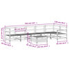 vidaXL 7-tlg. Garten-Sofagarnitur Massivholz Douglasie