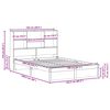 vidaXL B&uuml;cherregal Bettgestell mit Kopfteil Wachsbraun 120 x 200 cm