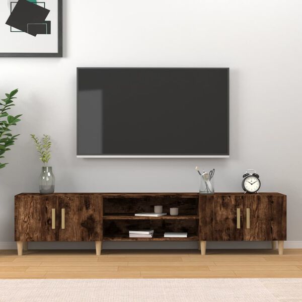 vidaXL TV-Schrank Räuchereiche 180x31,5x40 cm Holzwerkstoff