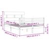 vidaXL Massivholzbett mit Kopfteil 140x200 cm