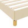 vidaXL Boxspringbett mit Matratze Creme 140 x 200 cm Stoff