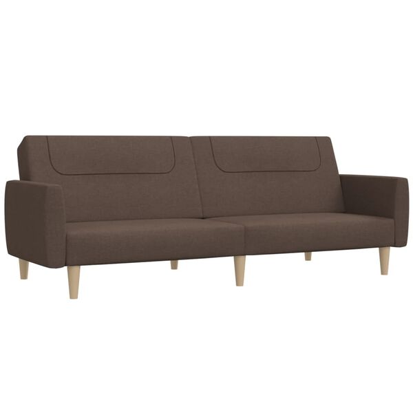vidaXL Schlafsofa 2-Sitzer Taupe Stoff