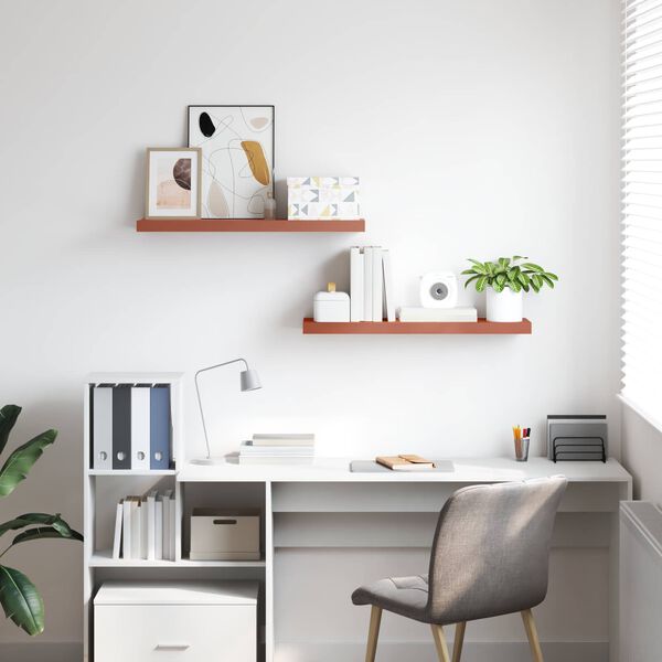 vidaXL Wandregal Wandmontiert 2 pcs Rot 80 x 23,5 x 4 cm Holzwerkstoff