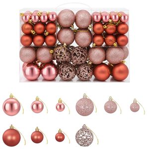 vidaXL Weihnachtskugeln 100 Stk. Rosa und Rose 3 / 4 / 6 cm