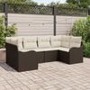 vidaXL Gartensofa-set Braun Poly-Rattan