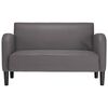 vidaXL Zweisitzer-Sofa Grau 110 cm Kunstleder