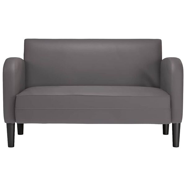 vidaXL Zweisitzer-Sofa Grau 110 cm Kunstleder