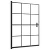 vidaXL Duschkabine ESG 100x140 cm Schwarz