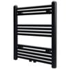 Handtuchheizk&ouml;rper Warmwasser Gerade Schwarz 600x764 mm