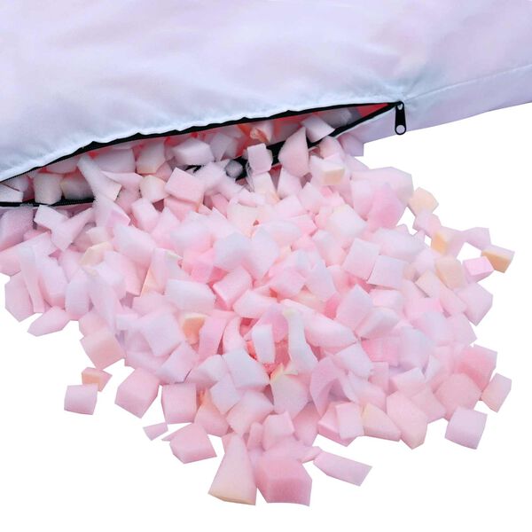 vidaXL Zerkleinerte Schaumf&uuml;llung Rosa 106 x 23 x 23 cm Polyurethan