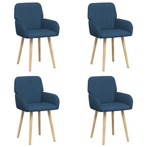vidaXL Esszimmerst&uuml;hle 4 stk. Stoff Blau 56,5 x 50 x 87,5 cm