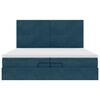 vidaXL Ottoman-Bett mit Matratzen Dunkelblau 200x200 cm Samt