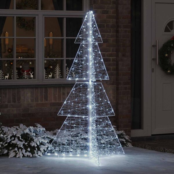 vidaXL Weihnachtsbaum mit 240 LEDs Kaltwei&szlig; 180 cm Acryl