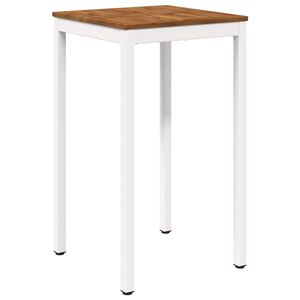 vidaXL Gartenbar-Tisch NAARDEN Nat&uuml;rlich und Wei&szlig; 60 x 60,5 x 105 cm