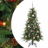 vidaXL K&uuml;nstlicher klappbarer Weihnachtsbaum Gr&uuml;n 150 cm PE und PVC