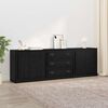 vidaXL Sideboards 3 pcs Schwarz Eichen-Optik 70 x 35,5 x 67,5 cm