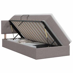 vidaXL Aufbewahrungsbett mit Matratze Taupe 90 x 200 cm Samt