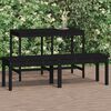 vidaXL Gartenbank 2-Sitzer Schwarz 159,5x44x45 cm Massivholz Kiefer